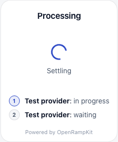Processing, then complete